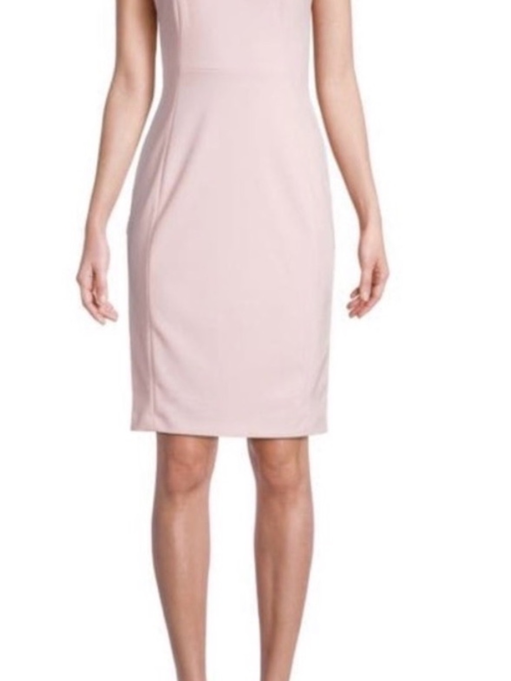 Calvin Klein Blush Pink Midi Sheath Dress